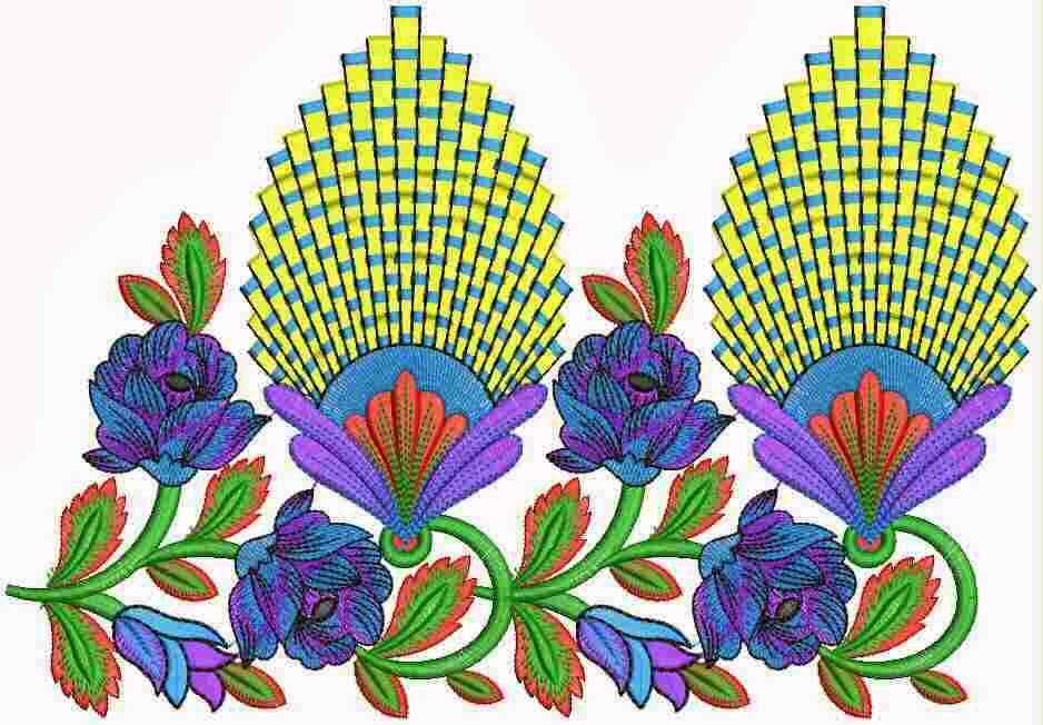 Traditional Fusion Of Embroidery Lace Designs.