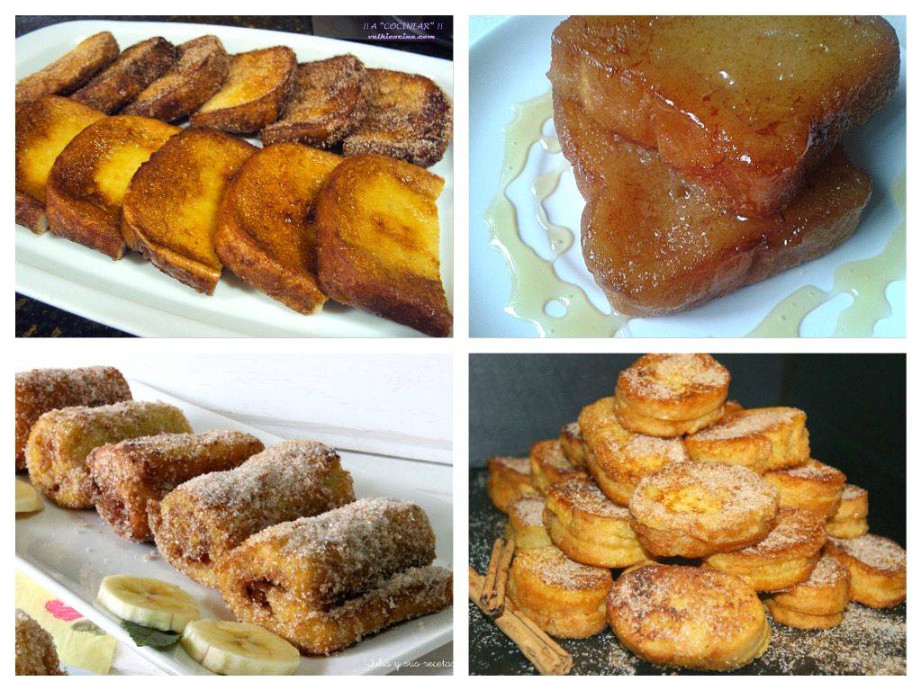 Torrijas Con Leche, Con Vino Y Rellenas