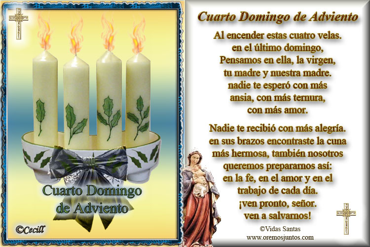 Vidas Santas Cuarto Domingo de Adviento, (Estampita)
