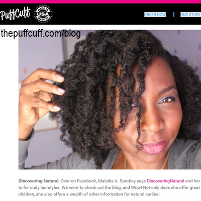 Discoveringnatural The Puff Cuff Top 10 Curly Hair Bloggers And
