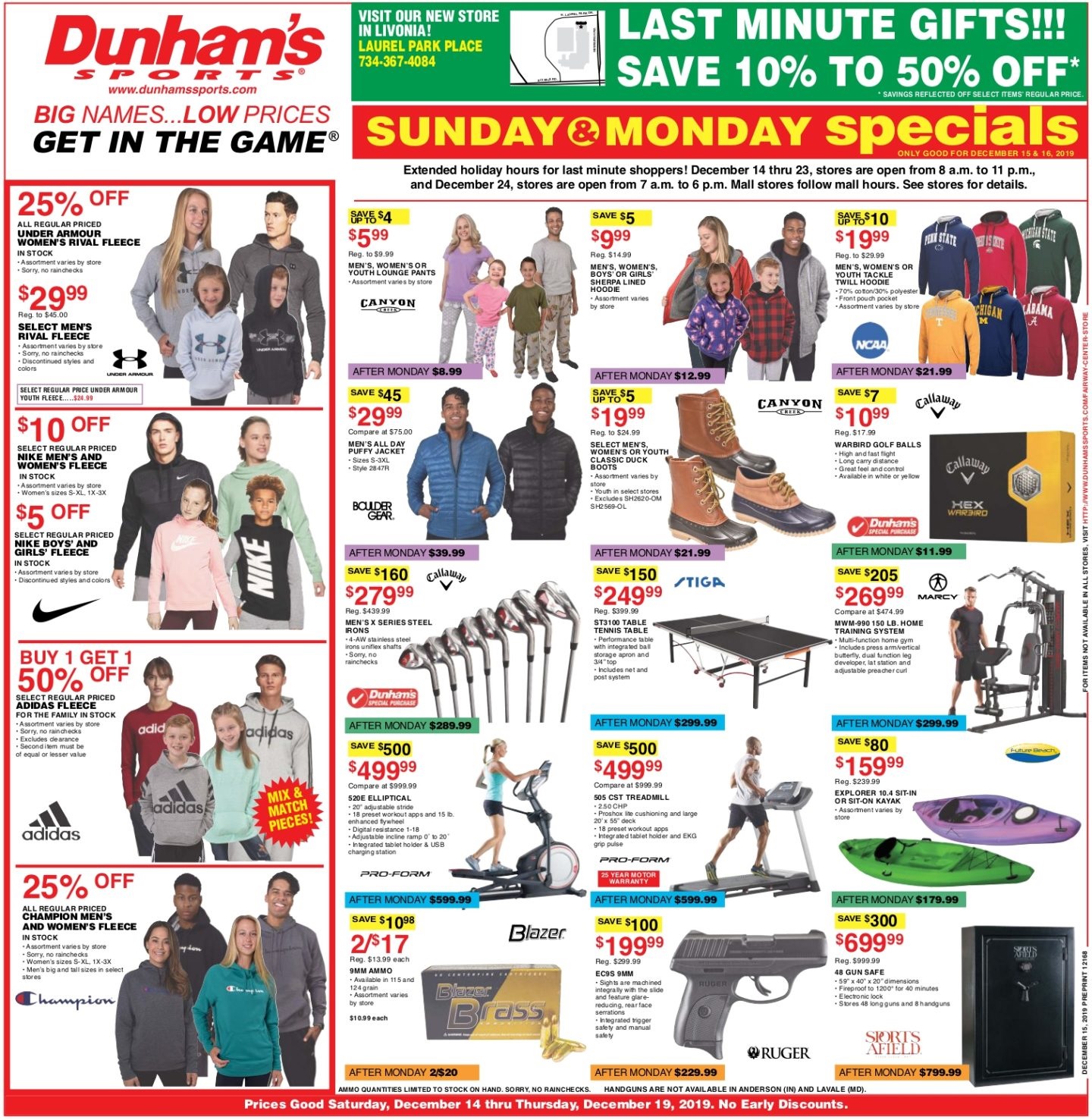 Dunham's Sports Weekly Ad December 14 20, 2019