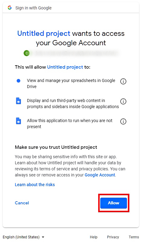 Allow Access To Google Account Allow Access To Google Account