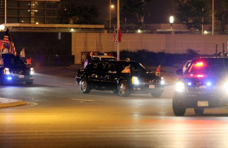 21h30: Tong thong Hoa Ky da den san bay quoc te Noi Bai - Anh 2