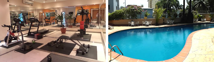 La Cour Boutique Hotels gym and swimming pool