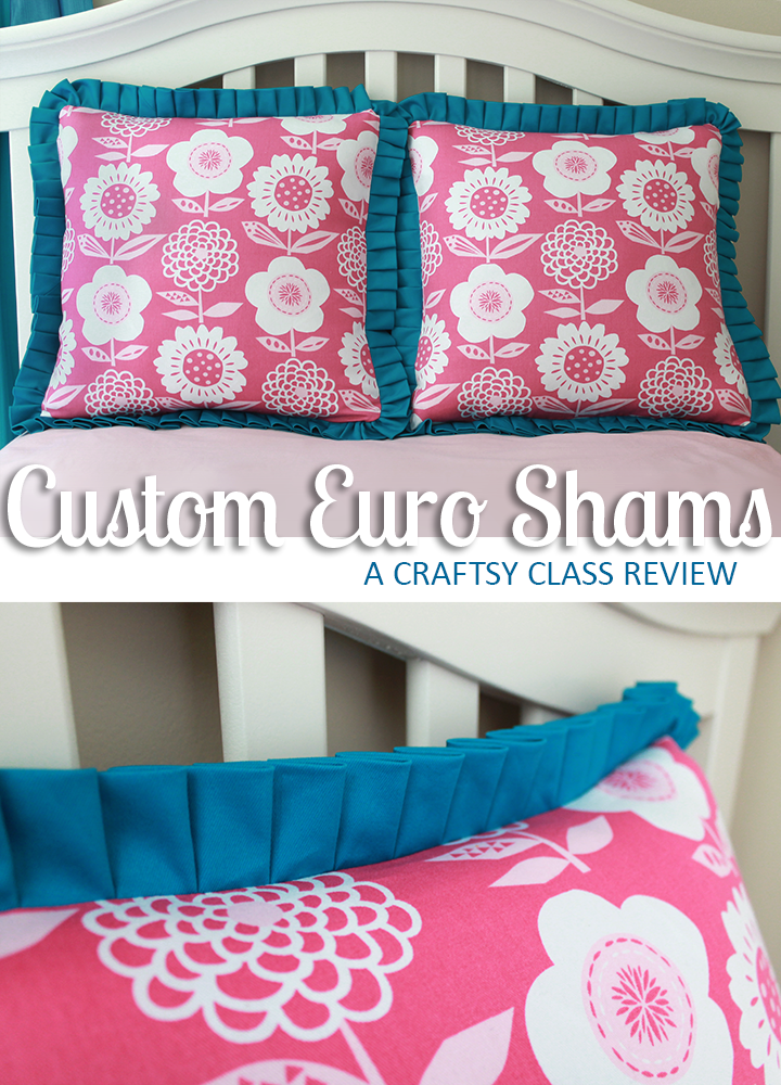 LOVE the knife-pleat ruffle! | Custom Bedding: Decorative Shams & Bolsters with Jann Newton | A Craftsy Class Review on The Inspired Wren