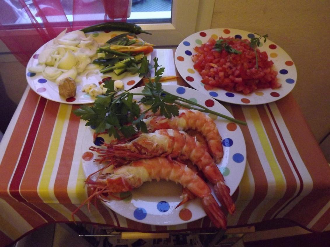 Runrol974 Cari de gambas ou (grosse crevette à la façon créole de la