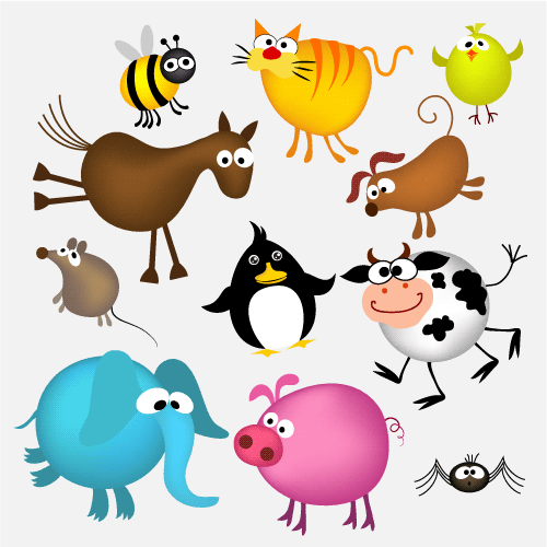 Locos animales cartoon - Vector