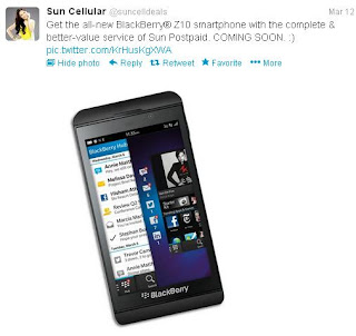 Sun Cellular to offer Blackberry Z10