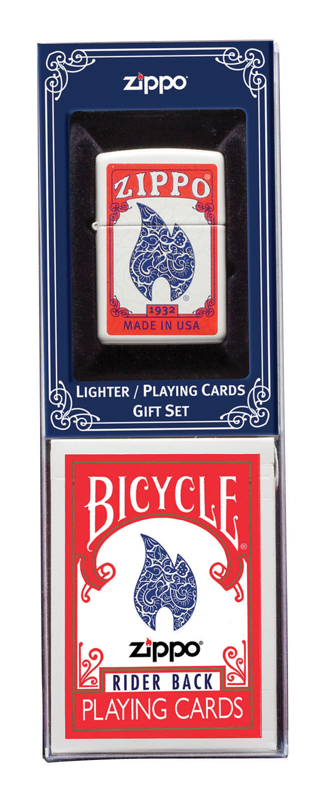 The Card Collectors Bicycle Zippo Lighter + Deck Set