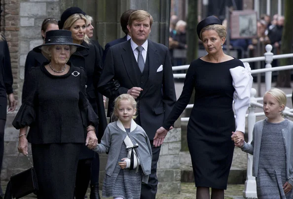 Dutch Royal Familiy attend Memorial service for Prince Johan Friso at the Old Church