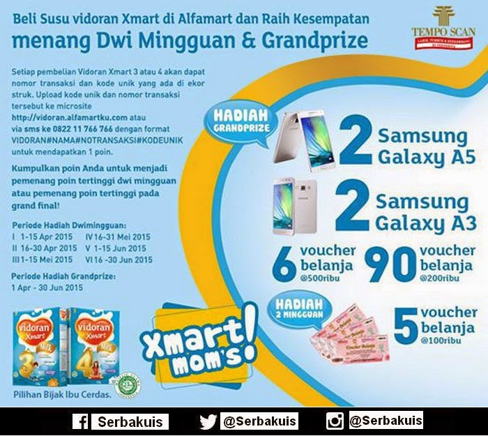 Kontes Poin Vidoran Xmart Hadiah 2 SAMSUNG Galaxy A5 Kontes Poin Vidoran Xmart Hadiah 2 SAMSUNG Galaxy A5