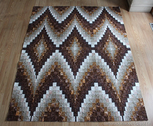 Double Diamonds Bargello Quilt Quilted by Kathy Schwartz of TamarackShack, The Pattern by Eileen Wright
