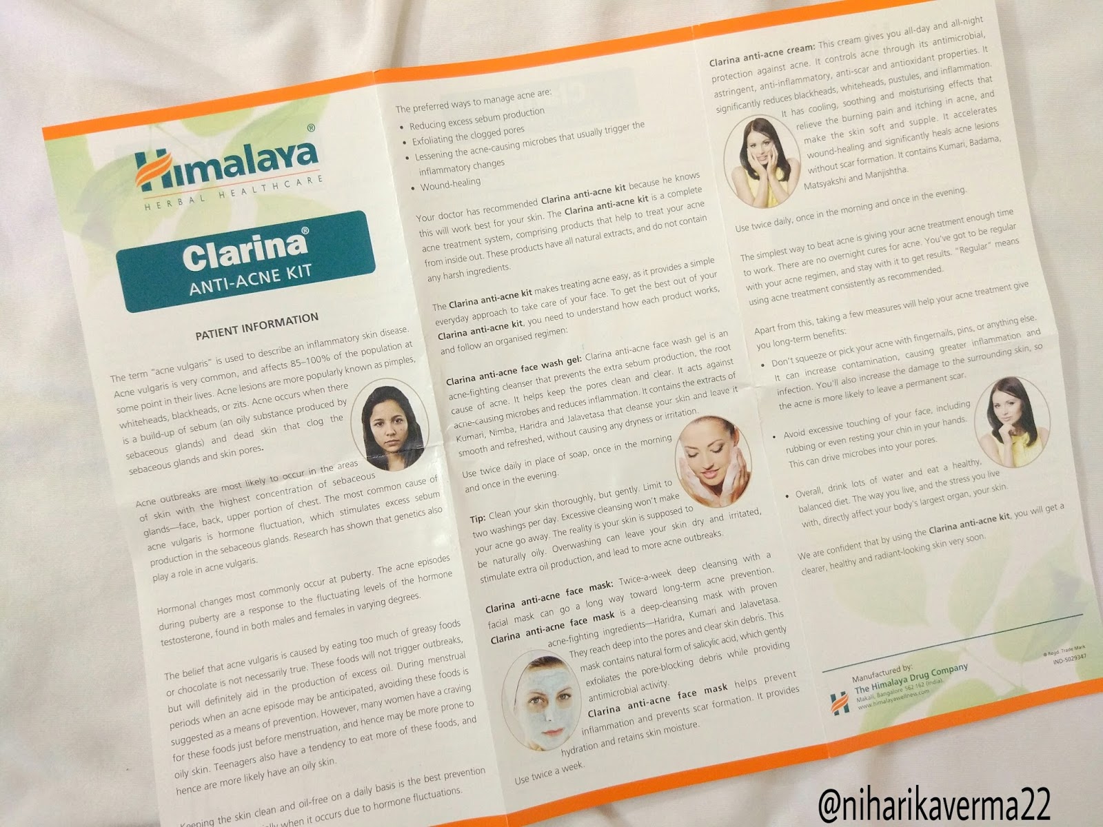 Himalaya Herbal Healthcare CLARINA AntiAcne Kit Review The Pink