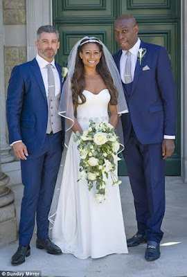Boxing legend Frank Bruno led his daughter, Rachel, down the aisle as she married her childhood sweetheart (photos)