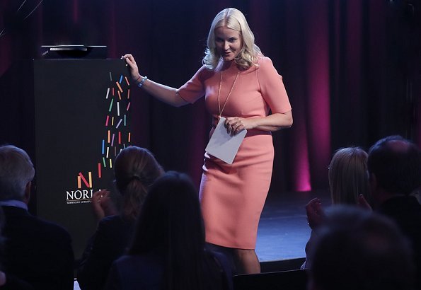 Crown Princess Mette-Marit attended NORLA conference at Sentralen culture center. Crown Princess was elected as Norway's literature representative for Frankfurt Book Fair
