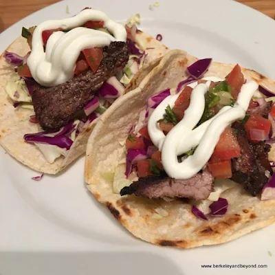 carne asada tacos at Turn Cafe at Axiom Hotel in San Francisco, California