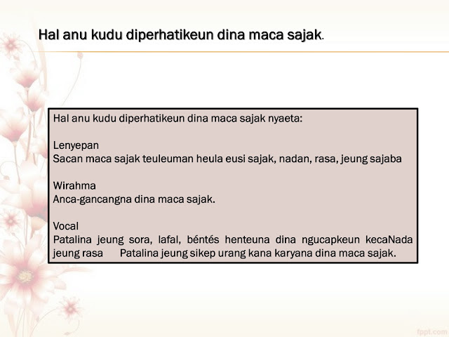 makalah: PENGERTIAN SAJAK DALAM BAHASA SUNDA
