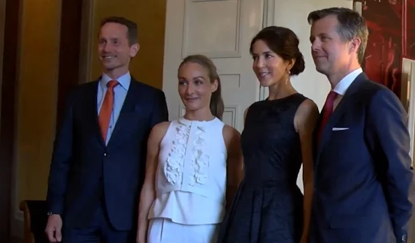 Crown Princess Mary and Crown Prince Frederik of Denmark held a dinner for participants in fashion of the Copenhagen Fashion Summit 2016