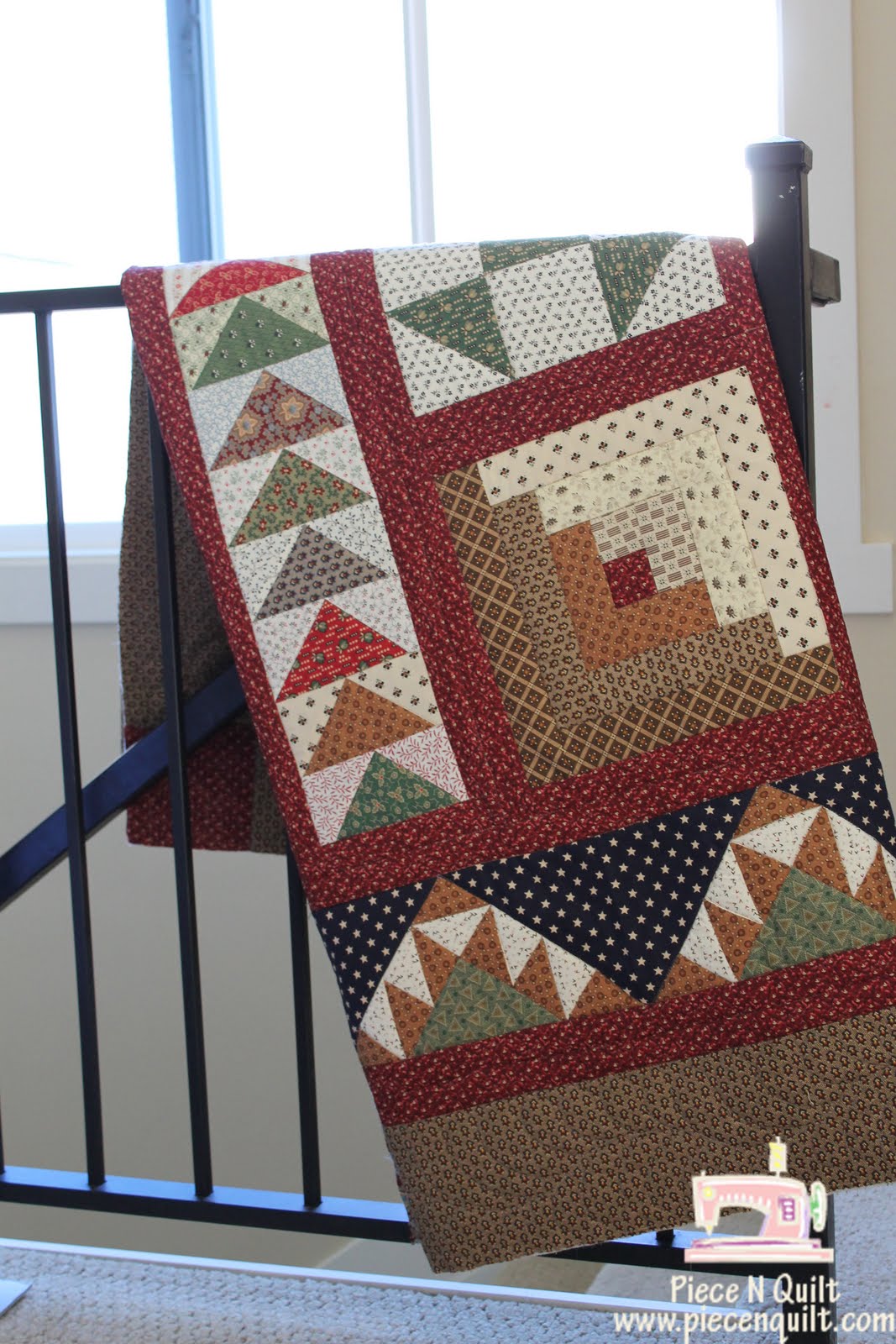 Piece N Quilt: Saltbox Sampler {machine quilting}
