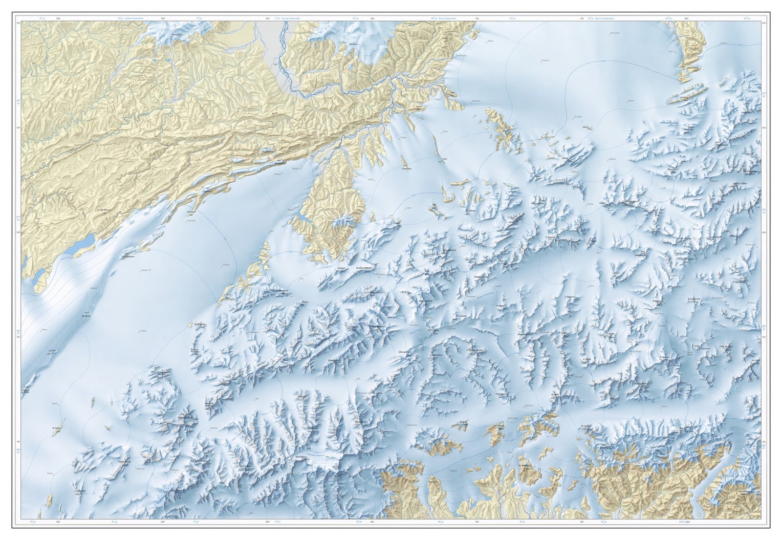 Landkartenblog: Wunderschöne Schweizkarte der letzten Eiszeit Landkartenblog: Wunderschöne Schweizkarte der letzten Eiszeit