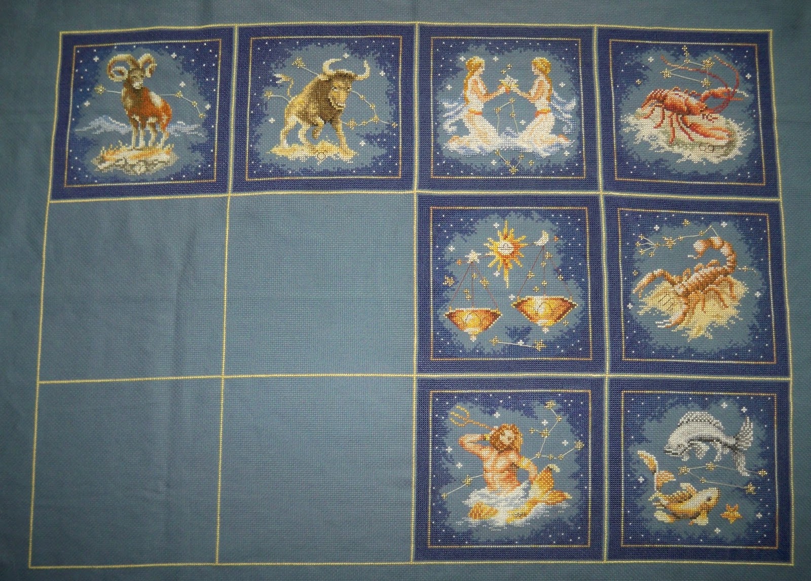 The Diary Of A Cross Stitch Addict Huge Zodiac so far