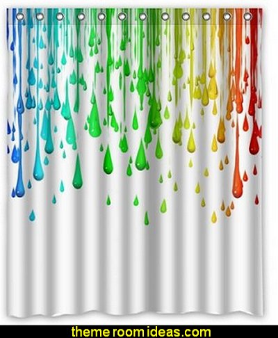 Paint Splatter Art Waterproof Bathroom Fabric Shower Curtain