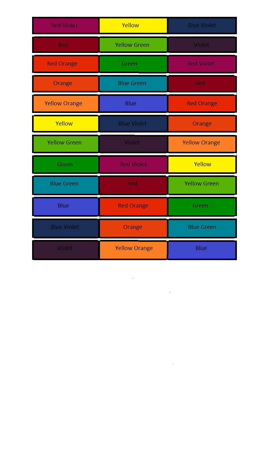 uniquecozytreasures color wheel made easy
