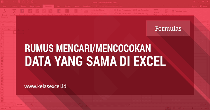 Cara menyamakan rumus di excel