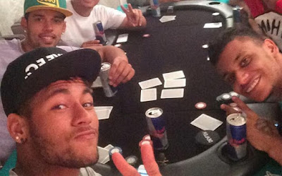 Neymar playing poker 