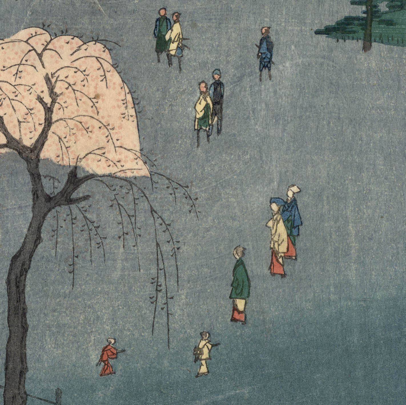 Prints And Principles Hiroshige S Woodblock The Garden Of The Temple Of Nippori 1857