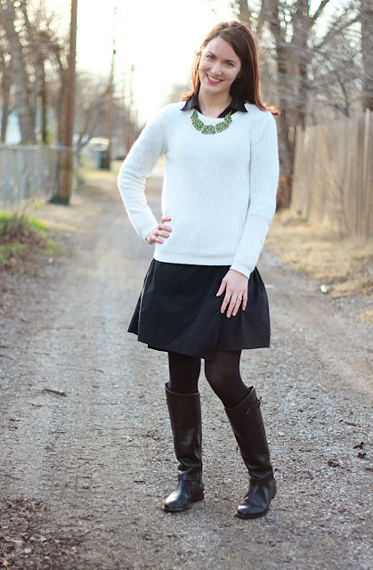 Outfit of the Week - Boots & A Sweater in March | The Cream to My Coffee