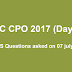 SSC CPO GK / GA Questions asked on 7th July 2017 (Shift 1 + Shift 2)