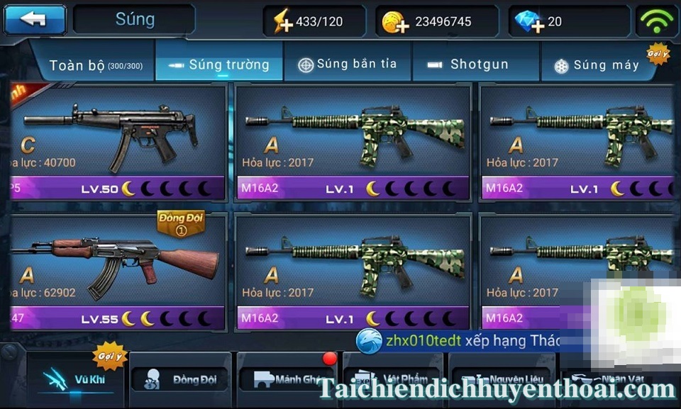 Tìm hiểu về súng trường trong game CDHT