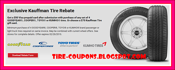 Cooper Tire Rebate and Coupons March 2018