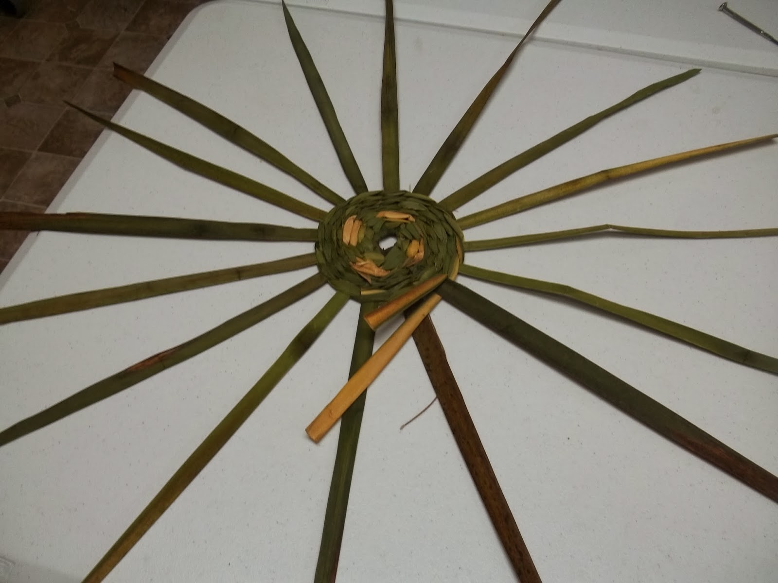 Little Turtle Basket Weaving and Supply 8" Round Cattail basket