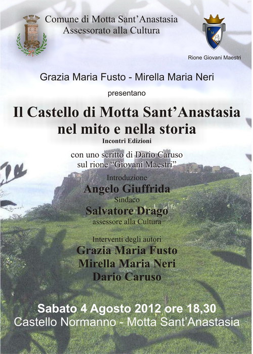 Motta Sant'Anastasia BLOG Il Castello di Motta Sant'Anastasia Presentazione libro Motta Sant'Anastasia BLOG Il Castello di Motta Sant'Anastasia Presentazione libro