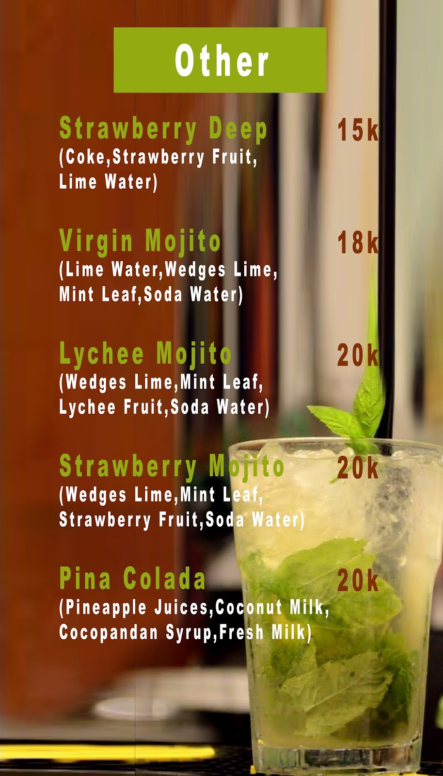 Raja Pedas Java Juice Bar Menu