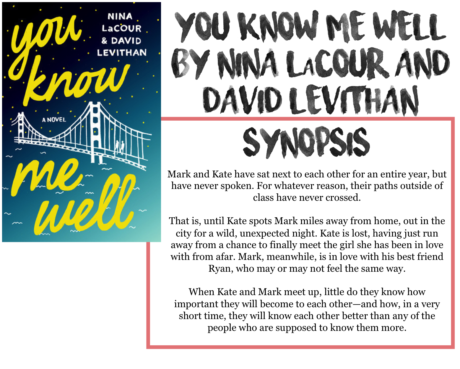 you know me well by nina lacour you know me well by nina lacour