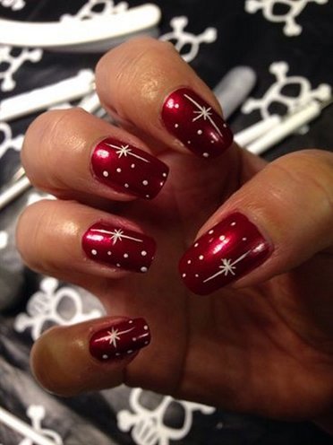 classy and simple christmas nail