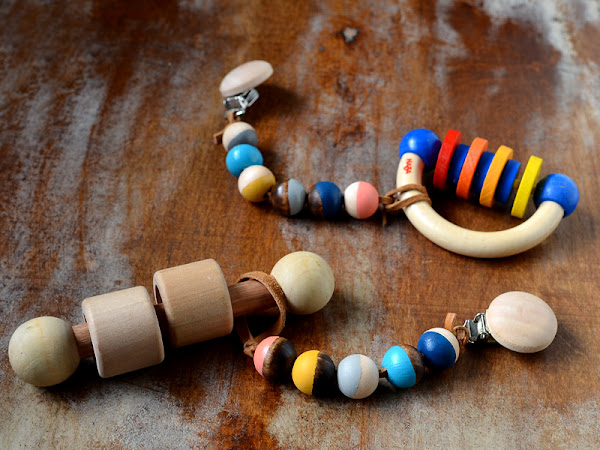 DIY Colorful Wooden Pacifier Clip