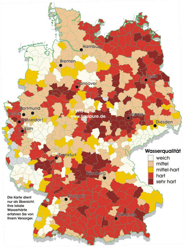 Landkartenblog: Calgon zeigt fragwürdige Deutschlandkarte der