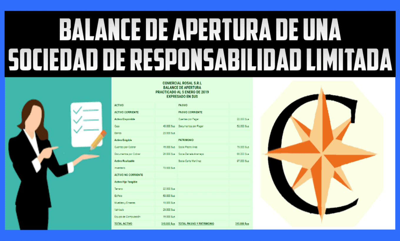 Balance de Apertura de una Sociedad de Responsabilidad Limitada SRL