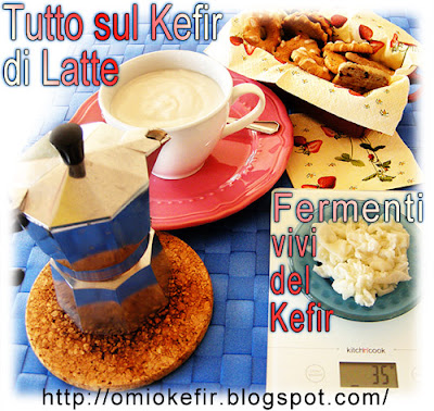 Colazione con Kefir di latte prodotto ogni giorno con fermenti vivi