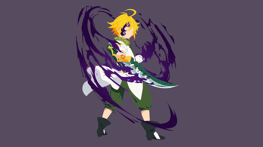 Meliodas, Sword, Lostvayne, Minimalist, Nanatsu no Taizai, 8K, #6.1496