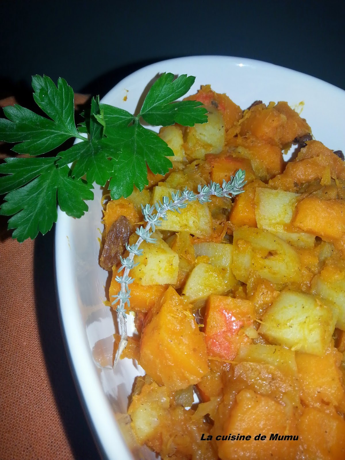 La Cuisine de Mumu Tajine de Potiron 3 pp 4 personnes