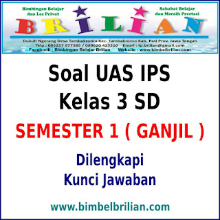 Soal UAS IPS Kelas 3 SD Semester 1 ( Ganjil ) Dan Kunci Jawaban 