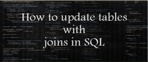 How to update tables with joins in SQL