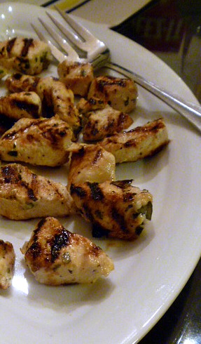 Chicken Souvlaki: Grilled chicken kabobs with a major pop of Greek flavors that go great with pita and tzatziki!