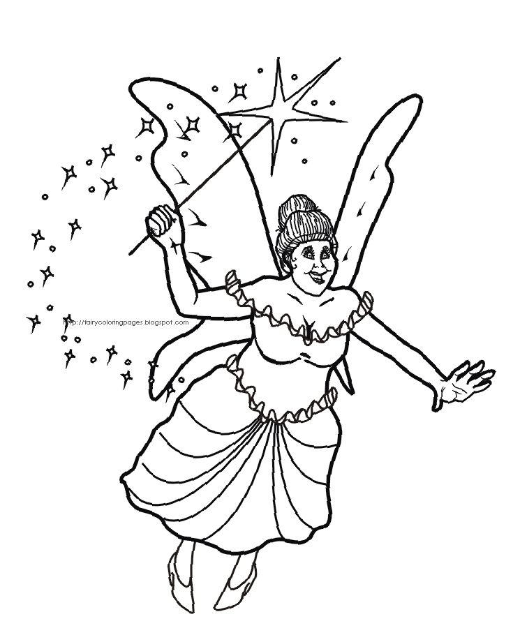 fairy godmother coloring pages print - photo #17