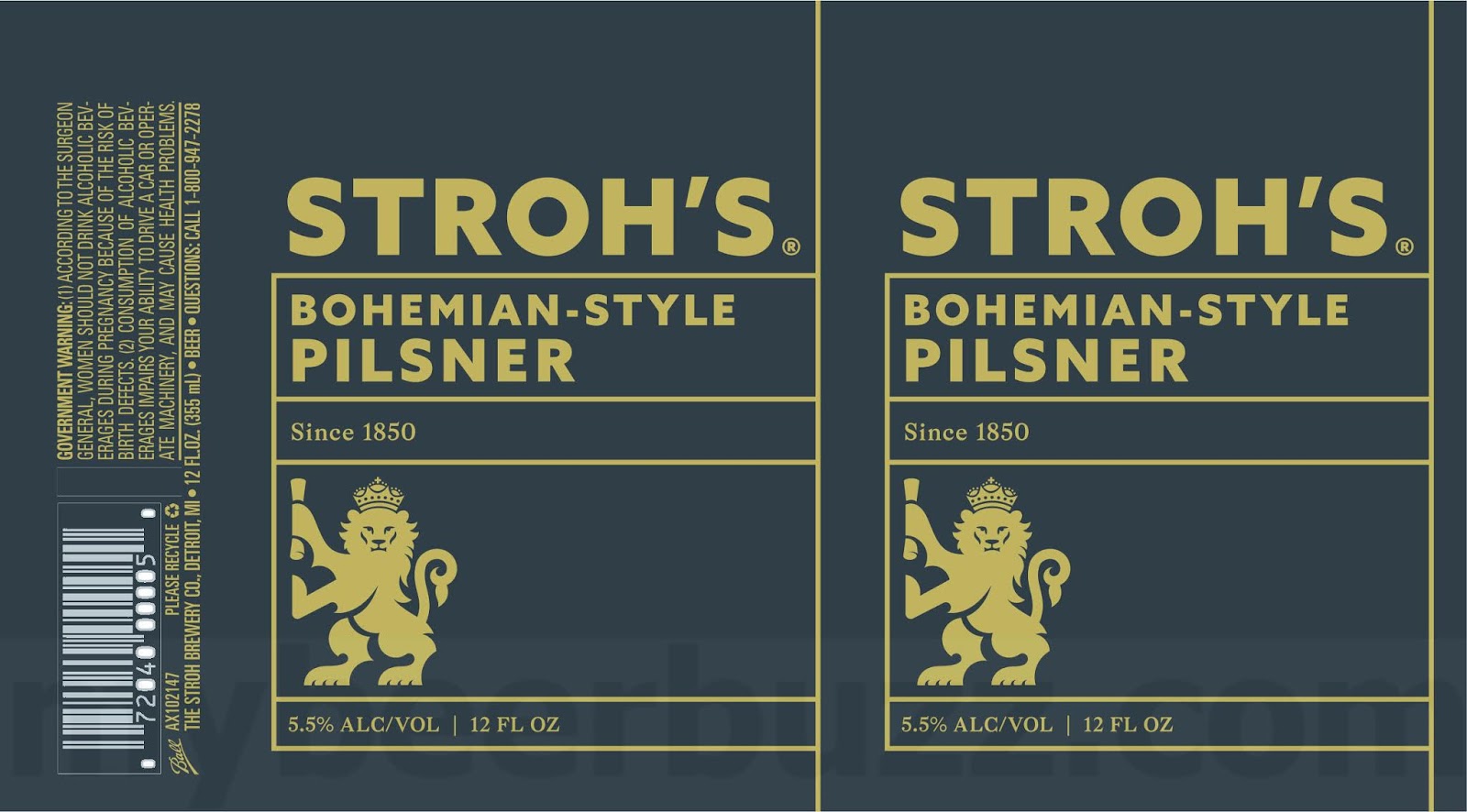 Stroh’s BohemianStyle Pilsner, Classic, Light & Detroit Lager 12oz